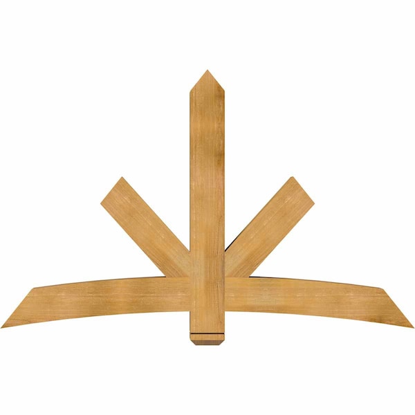 Ekena Millwork Alberta Rough Sawn Timber Gable Bracket, Western Red Cedar, 72"W x 45"H x 6"D x 6"F, 15/12 Pitch GBW072X45X0606ALB00RWR - main